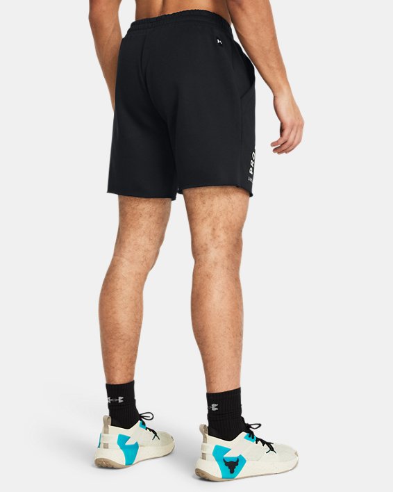 Men's Project Rock Essential Fleece Shorts, Black, pdpMainDesktop image number 1